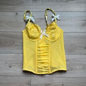 Cacique Corset top with white bow details